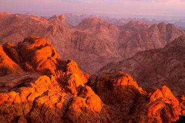 Morning glow from Mount Sinai.